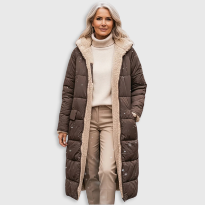 Warm sherpa-lined winter coat for women | Eleanor -1
