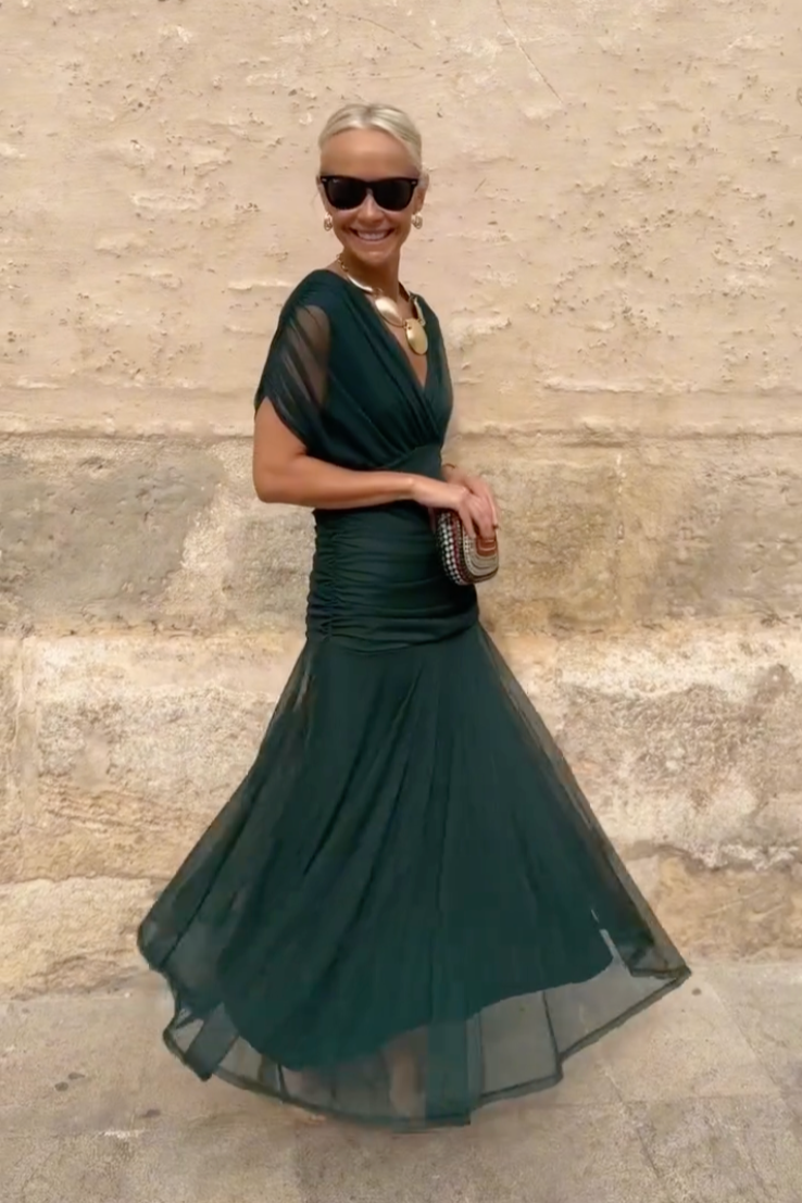 Elegant full length flowing dress for women -7