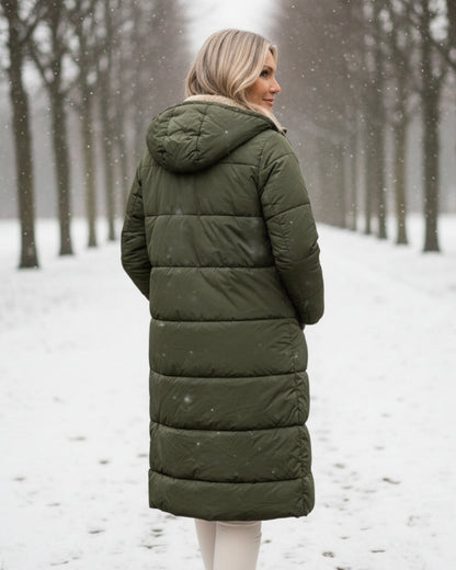 Warm sherpa-lined winter coat for women | Eleanor -9