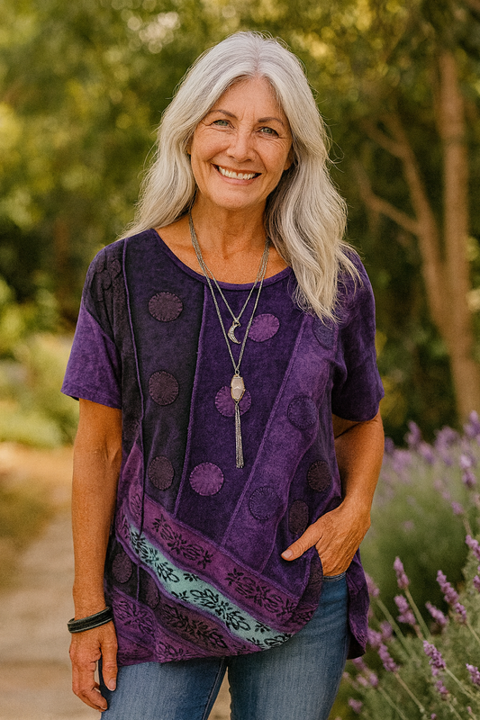 Relaxed artistic flowing everyday top for women | Calla -1