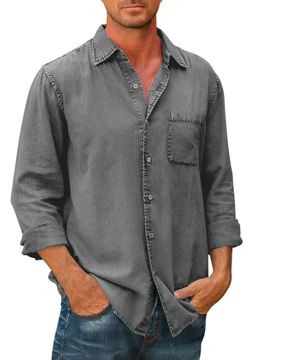 Long sleeve denim shirt for men | Mason