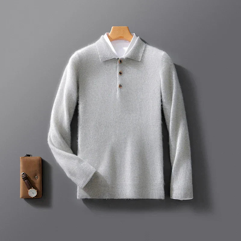 Classic cashmere everyday polo shirt for men | Belford -3