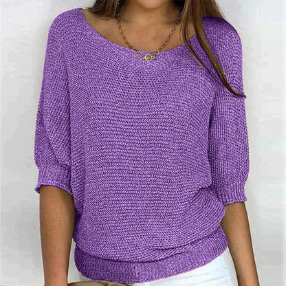 Elegant relaxed everyday knit top for women -6