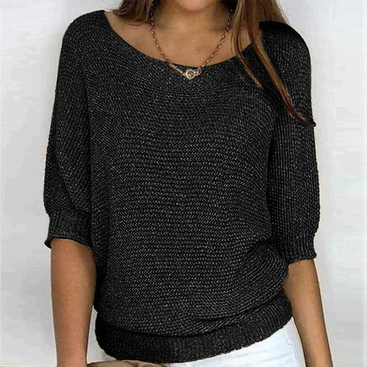 Elegant relaxed everyday knit top for women -1