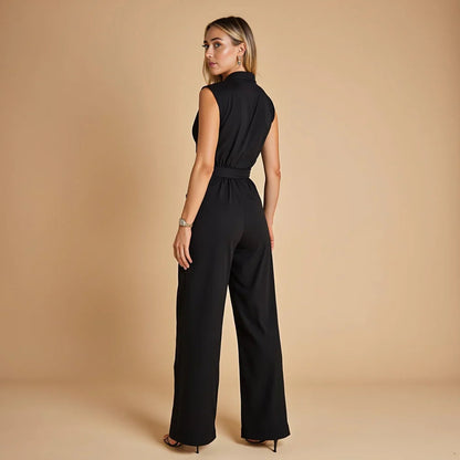 Classic sleeveless elegant everyday jumpsuit for women | Valencia -6