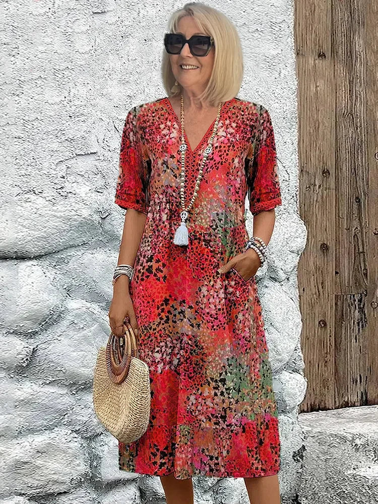 Aurelle Harper vibrant midi dress for women