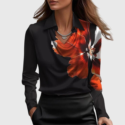 Aurelle Elara draped-neck blouse for women