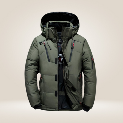 Warm thick fleece-lined winter parka for men | Nordfall -9