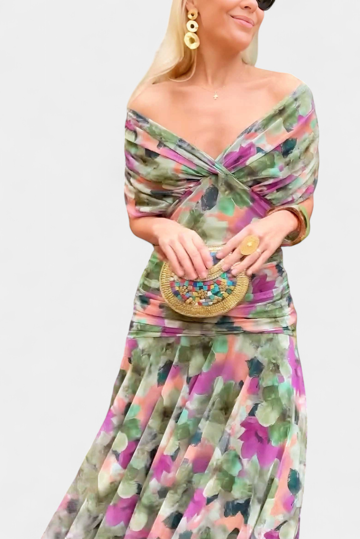 Elegant full length flowing dress for women -13