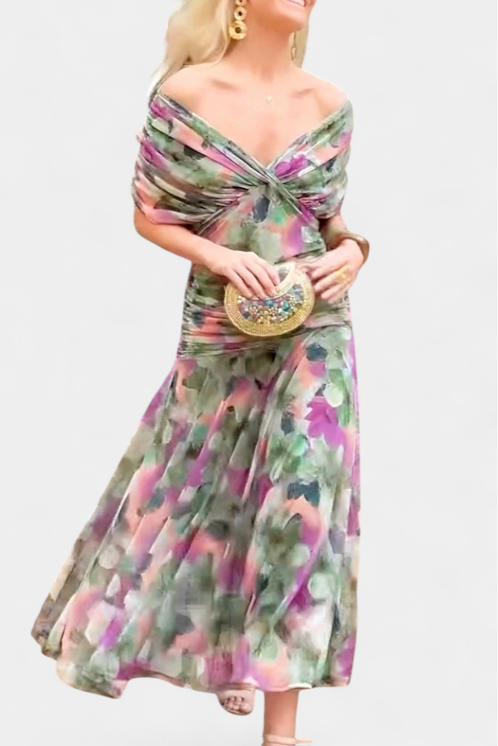 Elegant full length flowing dress for women -16